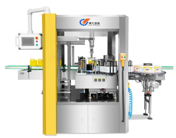 LINEAR SINGLE STATION HOT MELT ADHESIVE LABELING MACHINE